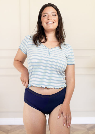 culotte de règles bleu marine